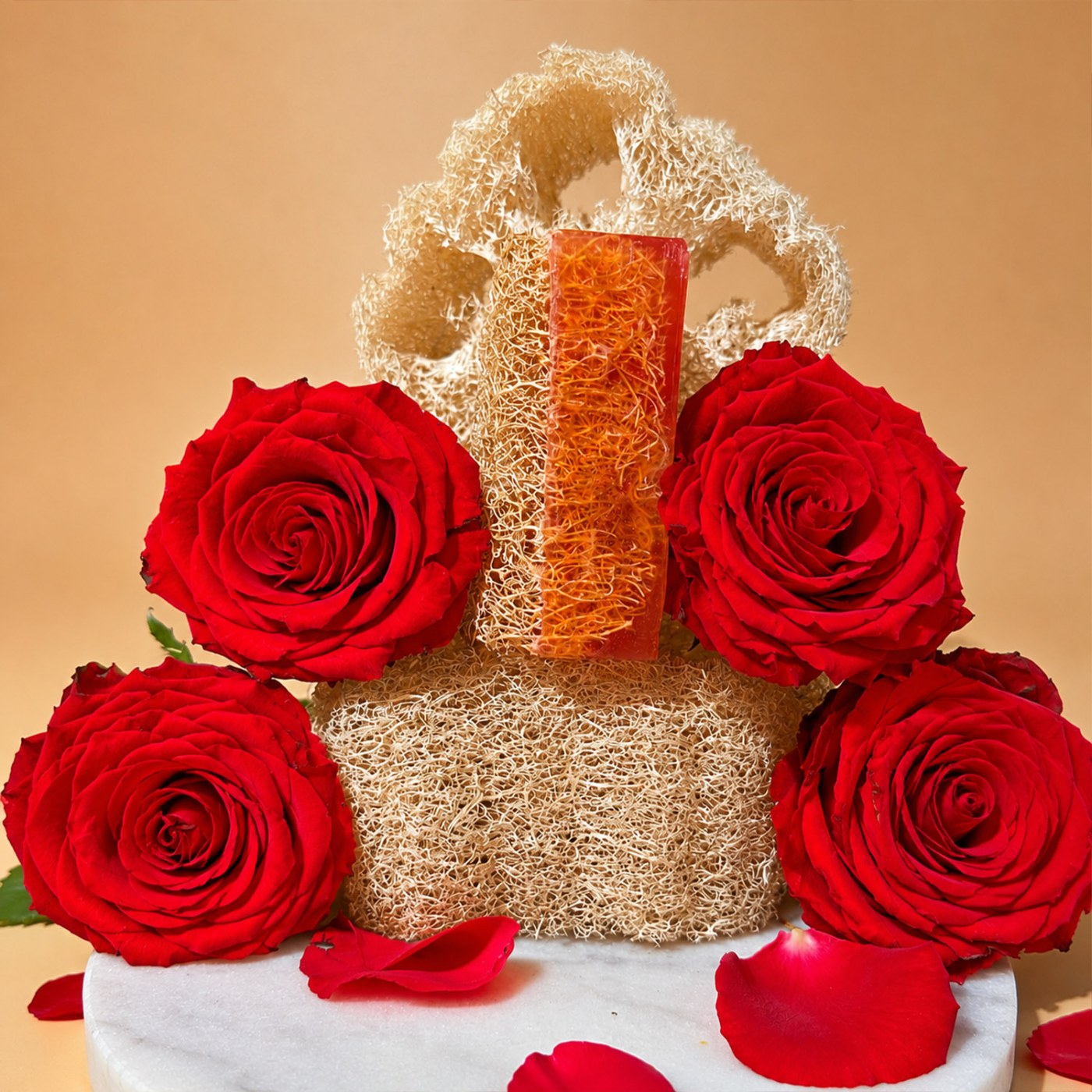 Natural Loofah Rose Soap